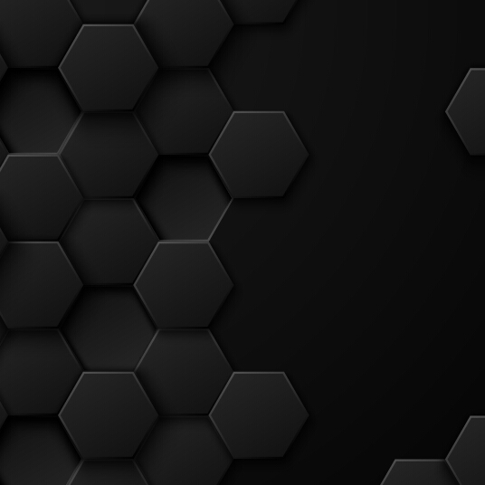 Black background with hexagon vector hexagon black background   