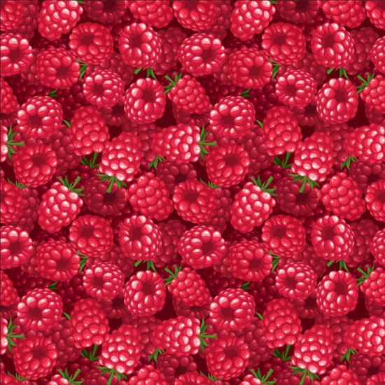 raspberry seamless pattern vector seamless raspberry pattern   