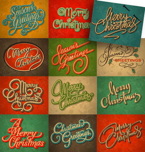 Merry Christmas Calligraphic Typographic vector template 02 vector template template merry christmas merry christmas calligraphic   