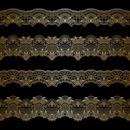 Golden decor borders vector graphics 03 graphics golden decor borders   