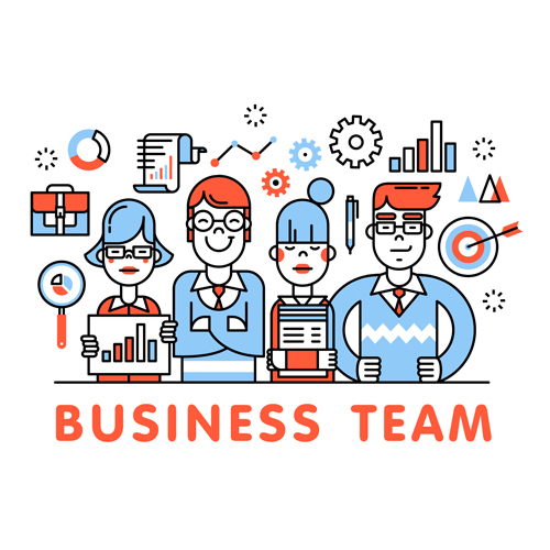 Business team vector template team business   