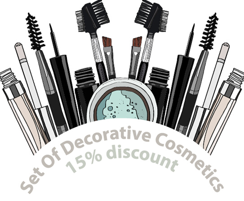 Decorative cosmetics discount poster vector 04 poster discount decorative cosmetics   