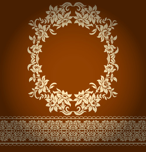 Decor floral with ornate background vintage styles vector 02 vintage ornate floral decor   