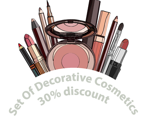 Decorative cosmetics discount poster vector 03 poster discount decorative cosmetics   
