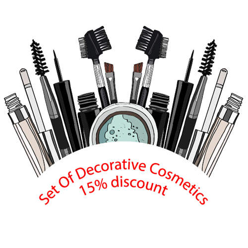 Decorative cosmetics discount poster vector 01 poster discount decorative cosmetics   