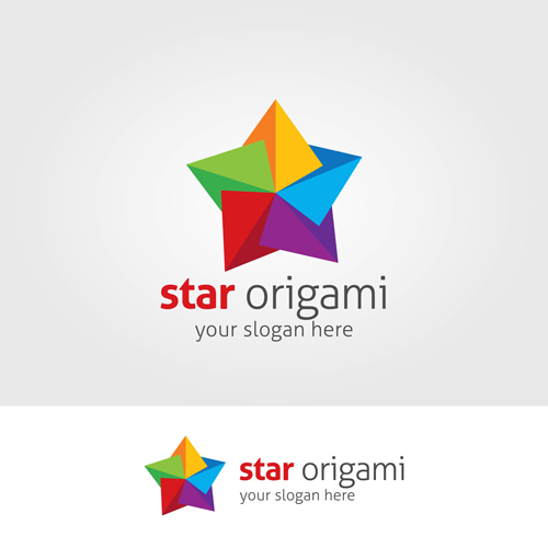 Abstract star logos vector set 02 star logos abstract   