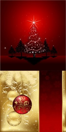 Red with gloden christmas art background vector red gloden christmas beautiful ball background   