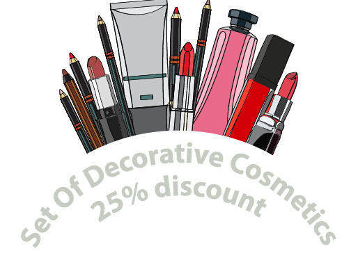 Decorative cosmetics discount poster vector 07 poster discount decorative cosmetics   