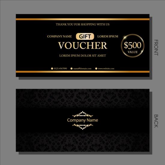 Golden gift voucher luxury vector 03 voucher luxury golden gift   