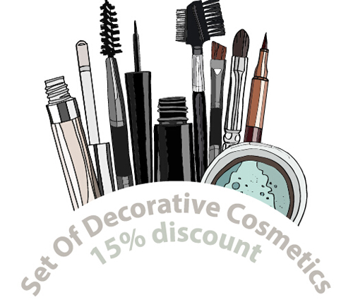 Decorative cosmetics discount poster vector 06 poster discount decorative cosmetics   