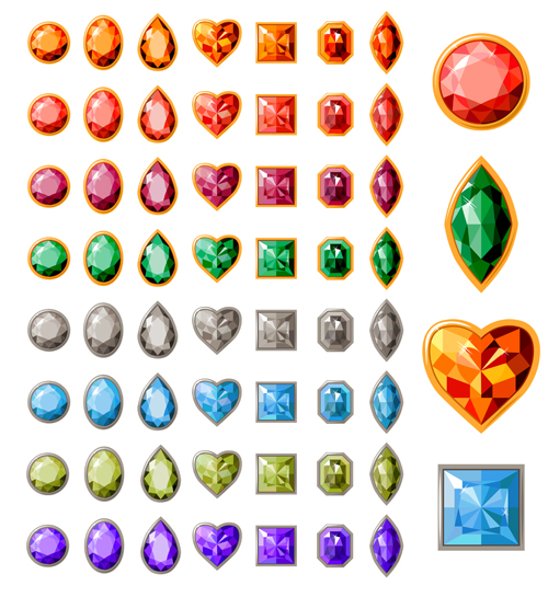 Colorful Gems design vector 02 gems colorful color   