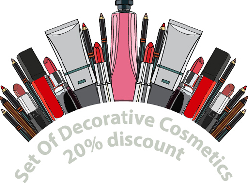 Decorative cosmetics discount poster vector 05 poster discount decorative cosmetics   