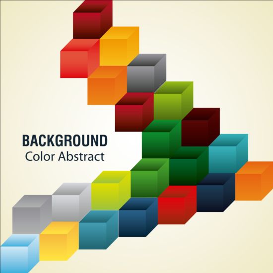 Colored cube vector background cube colored   
