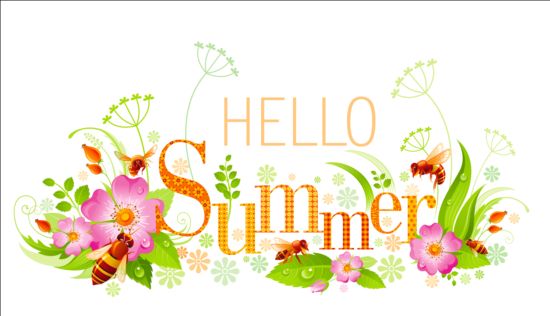 Summer holiday flower art background vector 01 summer holiday flower   