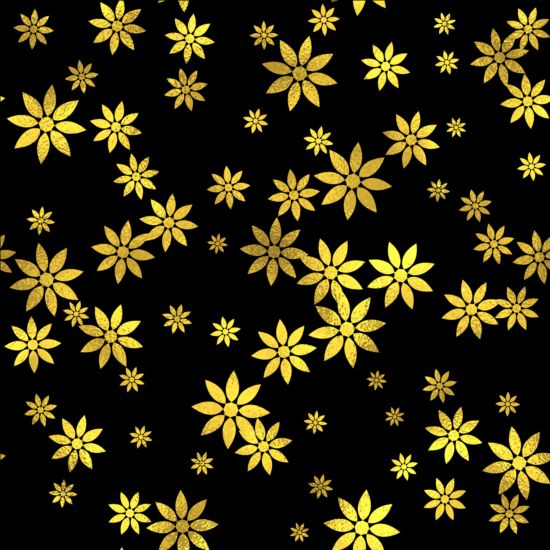 Golden flower seamless pattern vector 158952 seamless pattern golden flower   