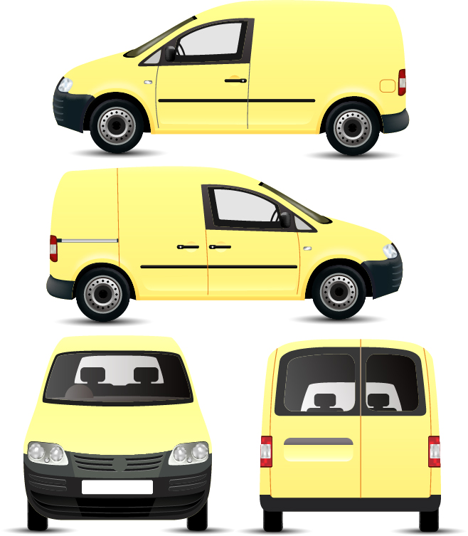 Yellow minivan vector yellow minivan   