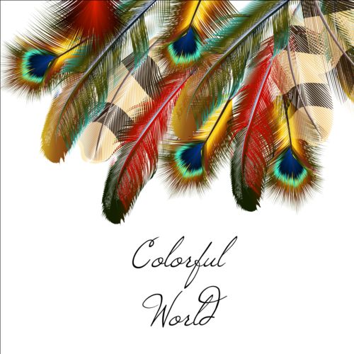 Beautiful feathers art background vector 03 feathers beautiful background   