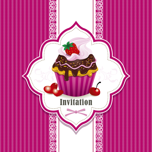 Delicious Cupcakes design elements vector 03 vintage element design elements cupcake cakes   