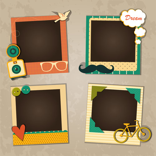 Cute photo frame vector set 02 photo frame cute   