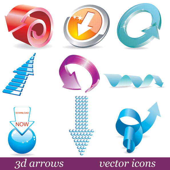 3D solid Arrow Icon vector solid icon arrow   