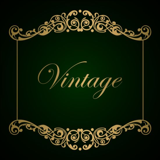 Vintage green ornate background vector vintage ornate green background   