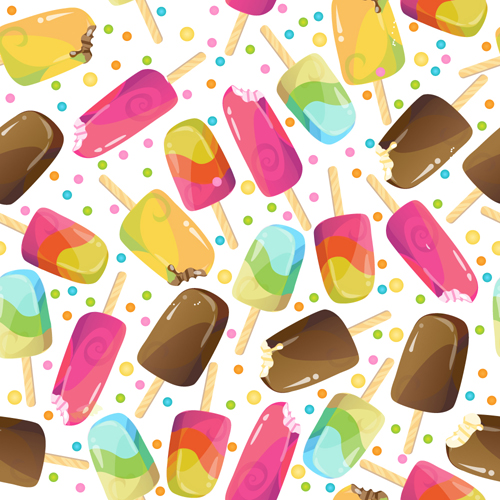 Various ice cream seamless pattern vector 04 Various seamless pattern cream   