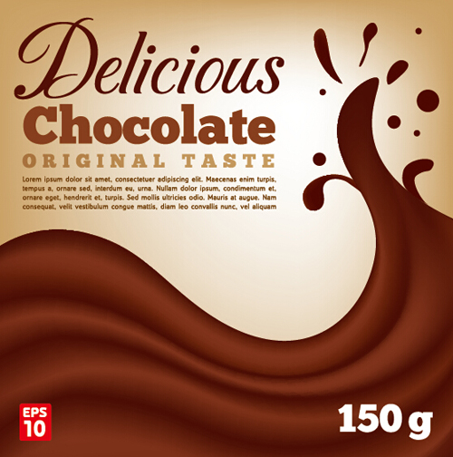 Delicious chocolate poster vector material poster Delicious chocolate   