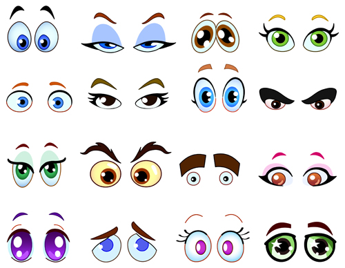 Cartoon eyes vectors set 01 eyes cartoon   