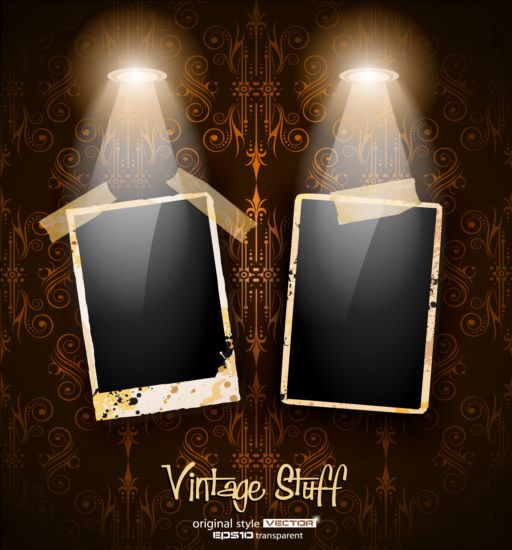 Spotlight with grunge photo background vector 02 spotlight photo grunge background   