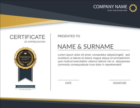 Exquisite certificate design vector 04 exquisite certificate   