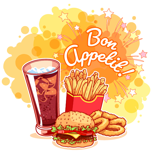 Fast food with grunge background vector 04 grunge fast food   