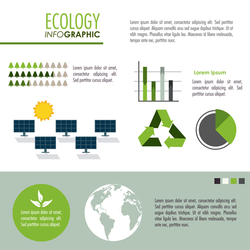 Modern ecology Infographic vectors material 07 modern infographic ecology   