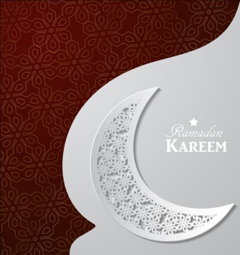 Ramadan kareem with paper background vector 02 ramadan paper kareem background   