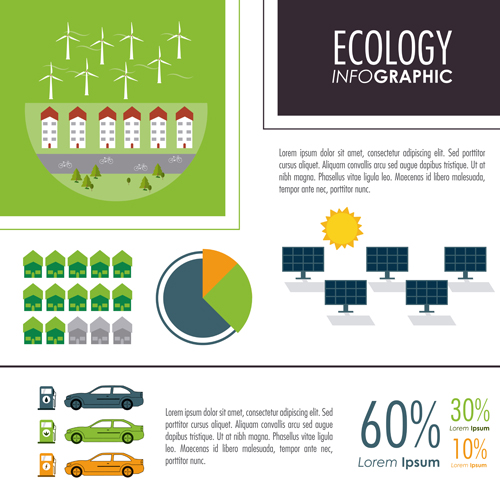 Modern ecology Infographic vectors material 03 modern infographic ecology   