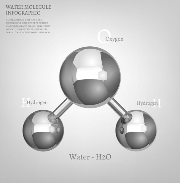 Water molecule infographics creative vectors set 07 water molecule infographics   