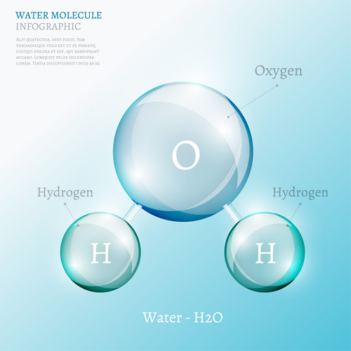 Water molecule infographics creative vectors set 15 water molecule infographics   