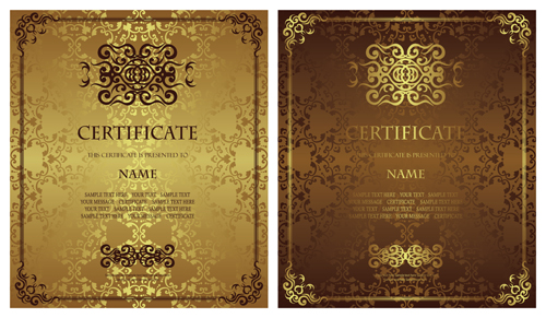 Vintage luxury certificates template set vector 13 vintage template luxury certificates   