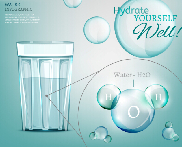 Water molecule infographics creative vectors set 11 water molecule infographics   