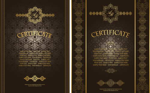 Vintage luxury certificates template set vector 11 vintage template luxury certificates   