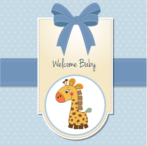 Cute baby card vector design 08 cute card baby   