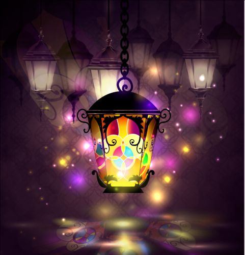 Ramadan kareem with beautiful lantern background 01 ramadan lantern kareem beautiful background   