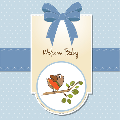 Cute baby card vector design 07 cute card baby   