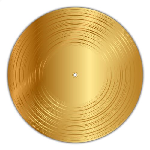 Golden album vector material golden album   