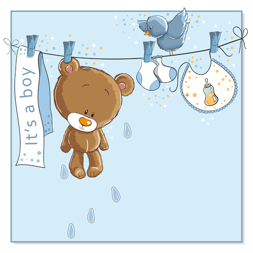 Cute baby card vector design 03 cute card baby   