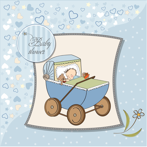 Cute baby card vector design 12 cute card baby   