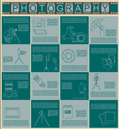Green style photography infographics vectors style photography infographics green   