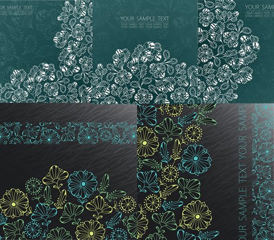 Dream flower pattern background art vector pattern mosaic   
