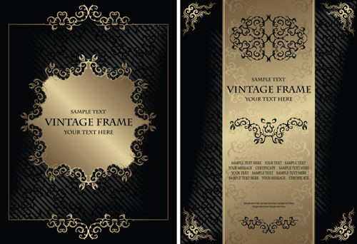 Vintage luxury certificates template set vector 02 vintage template luxury certificates   