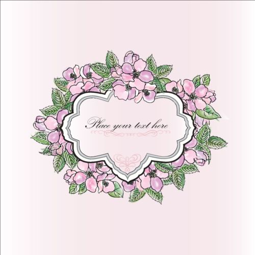 Vintage flower with frame design vector 02 vintage frame flower   