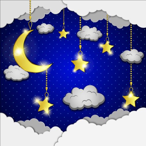 Cartoon good night background vector 06 metal infographic button business   